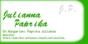 julianna paprika business card